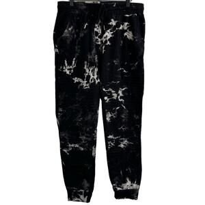 Posh Kiddos Adult Joggers Black Tie Dye Size Large New